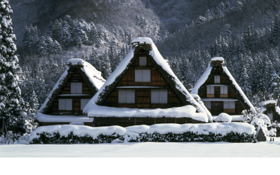 白川村の冬